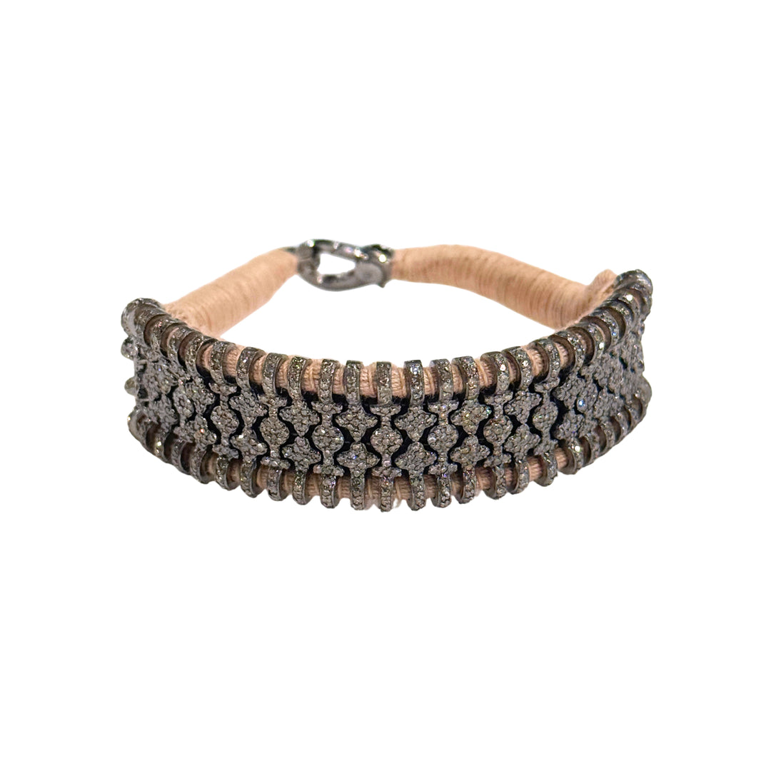 Silk Woven with Diamonds Bracelet