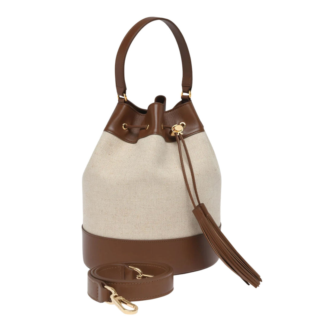 Sienna 22 Canvas and Leather Bucket Bag