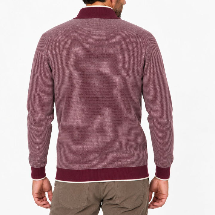 Quarter Zip Cashmere Sweater, Shiraz