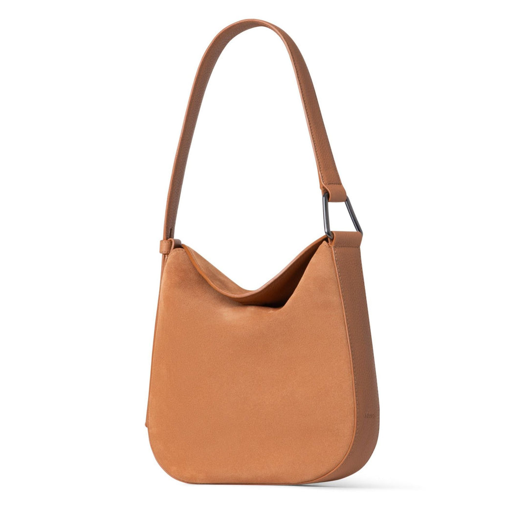 Anna Little Hobo Suede Bag - Cuoio
