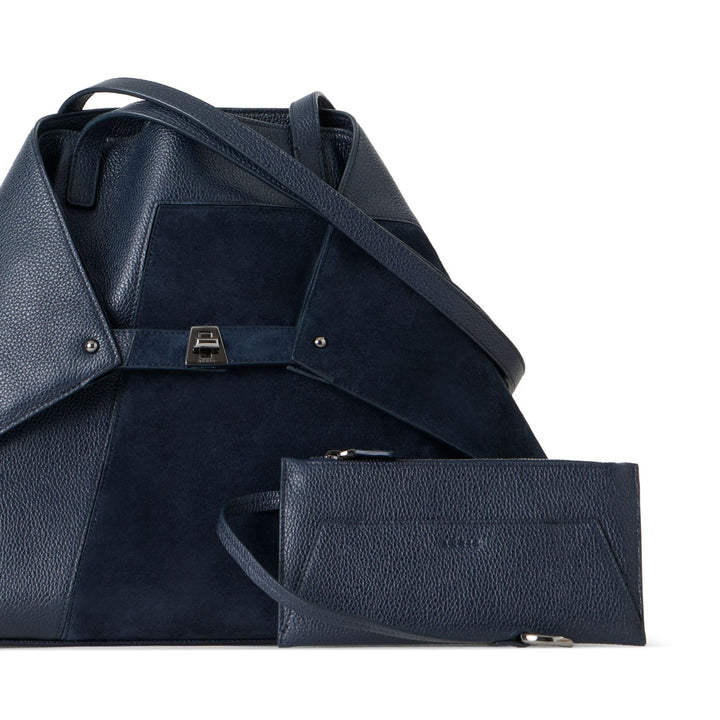 AI Medium Shoulder Bag - Denim