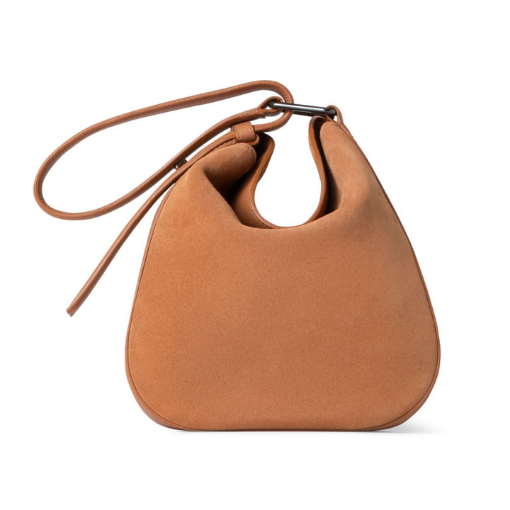Anna Little Hobo Suede Bag - Cuoio