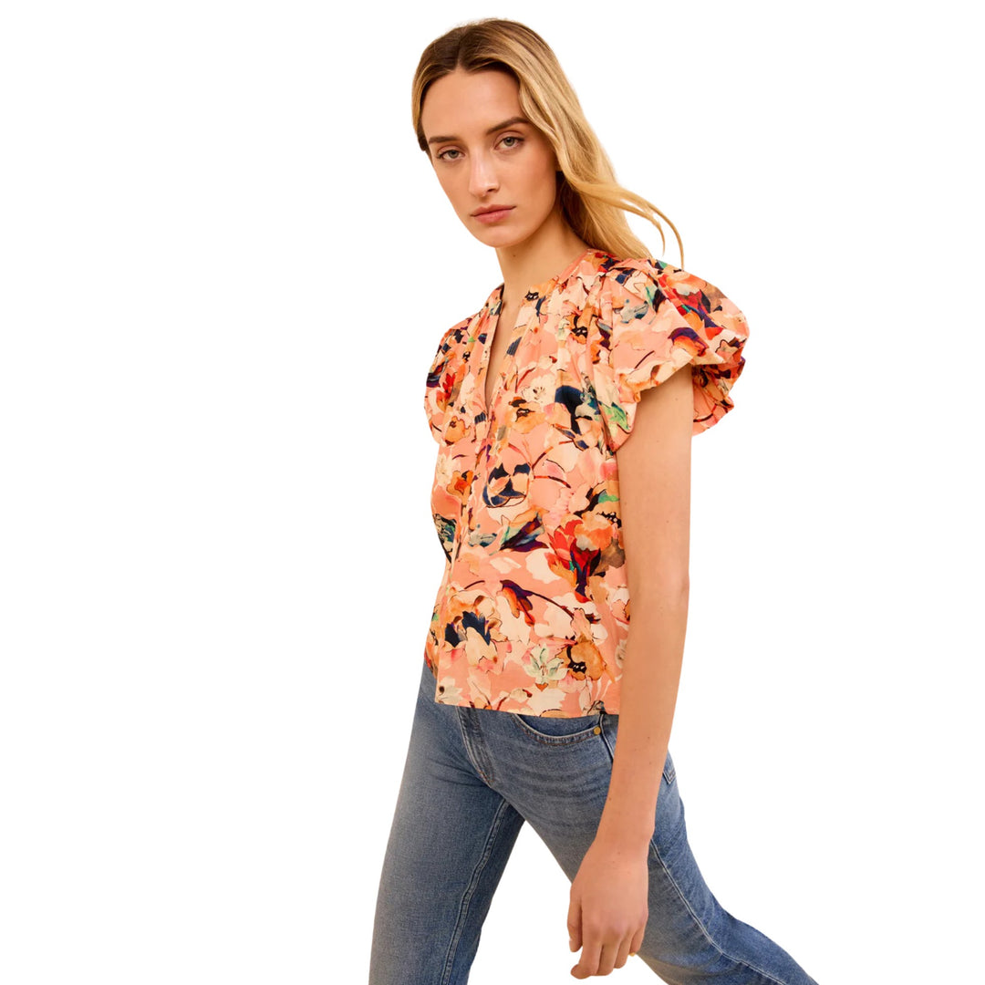 Abril Short Sleeve Cotton Top