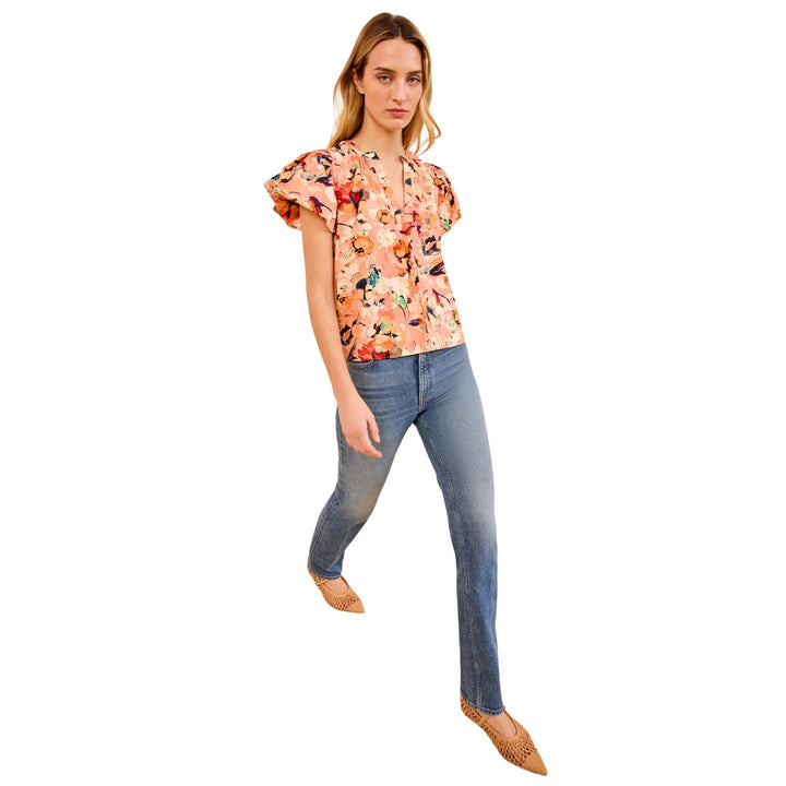 Abril Short Sleeve Cotton Top