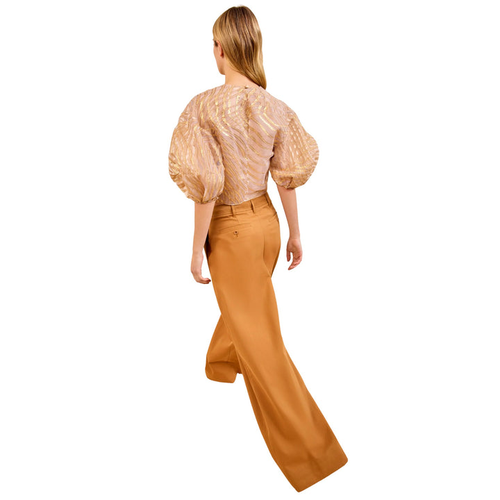 Akami Short Sleeve Top With Lurex in Nautillis