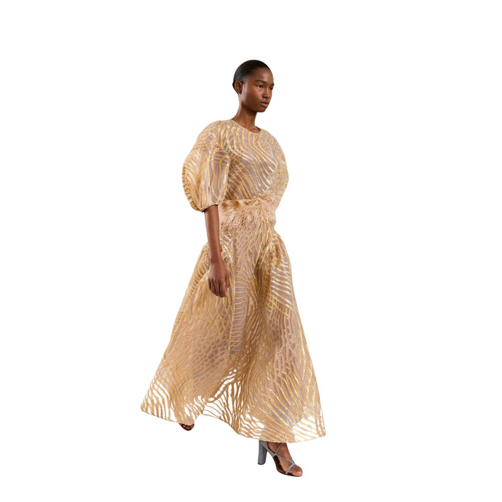 Akami Short Sleeve Top With Lurex in Nautillis