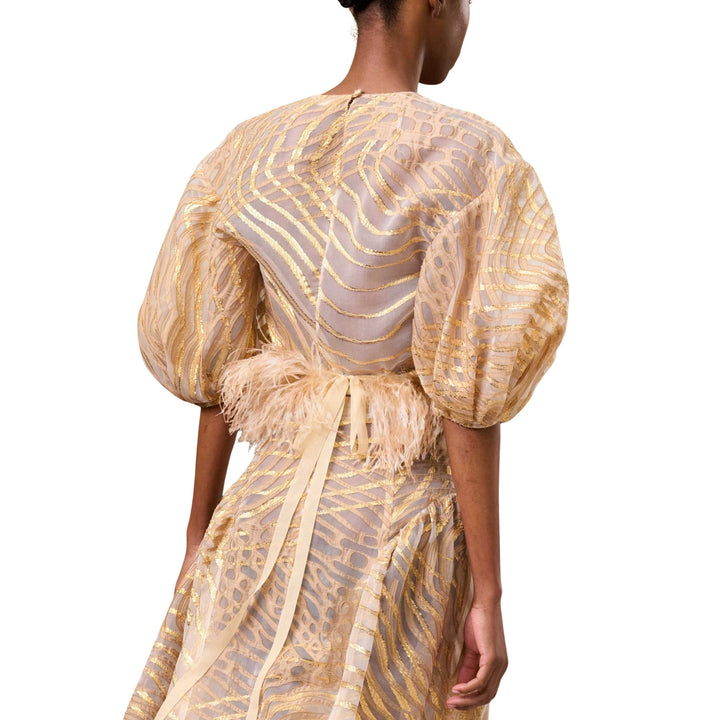 Akami Short Sleeve Top With Lurex in Nautillis