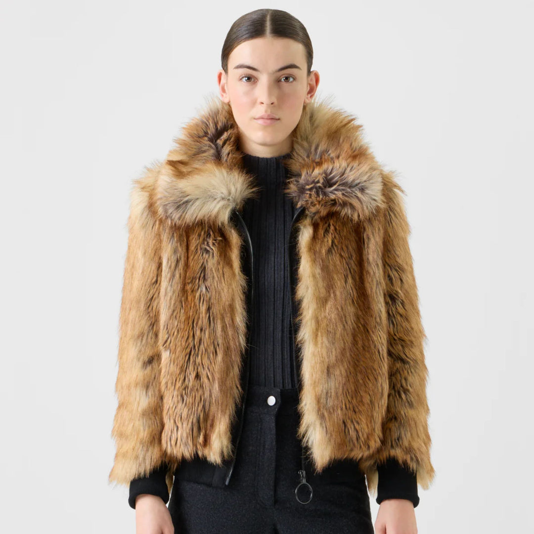Fur Bomber Jacket