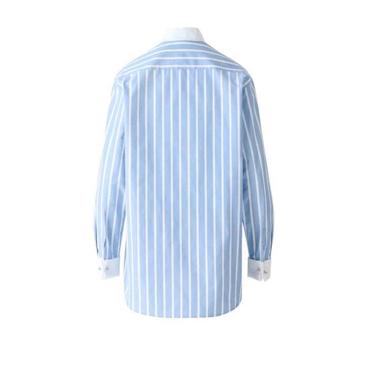 Striped Cotton Tunic Blouse