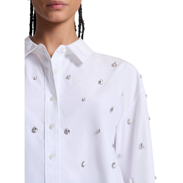 Embellished Mackie Top in White