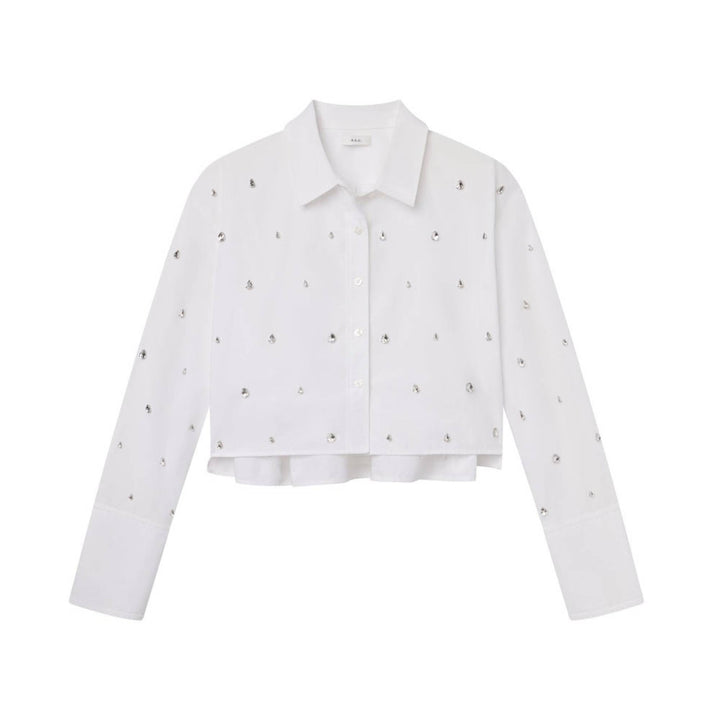 Embellished Mackie Top in White