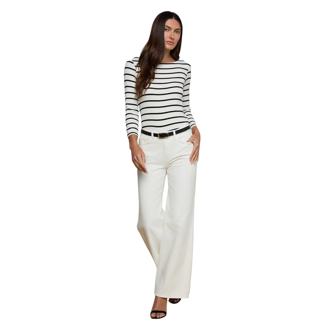 Alicent High-Rise Wide Leg in Light Ecru