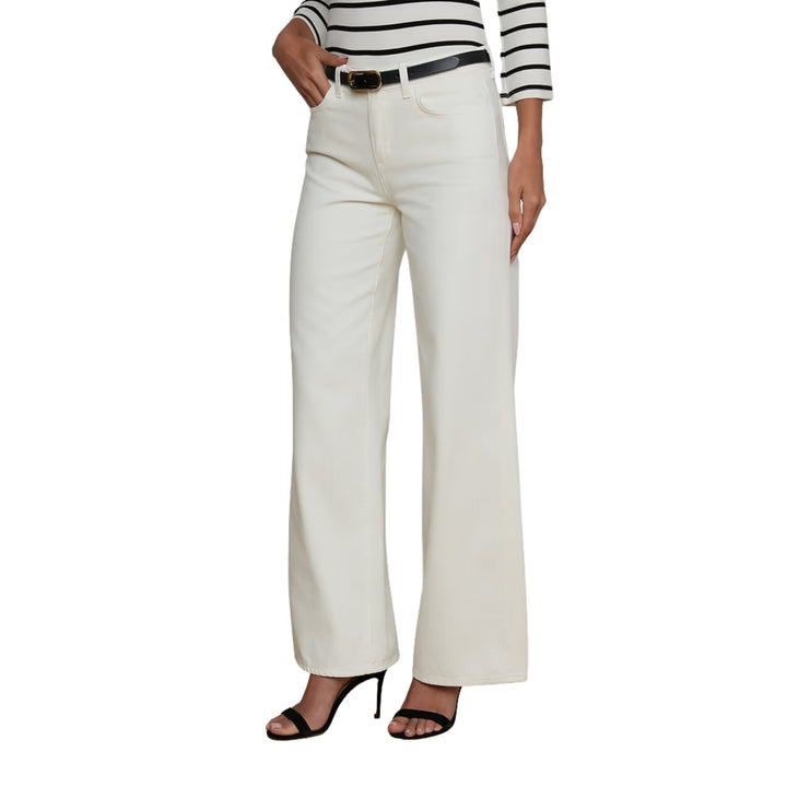 Alicent High-Rise Wide Leg in Light Ecru