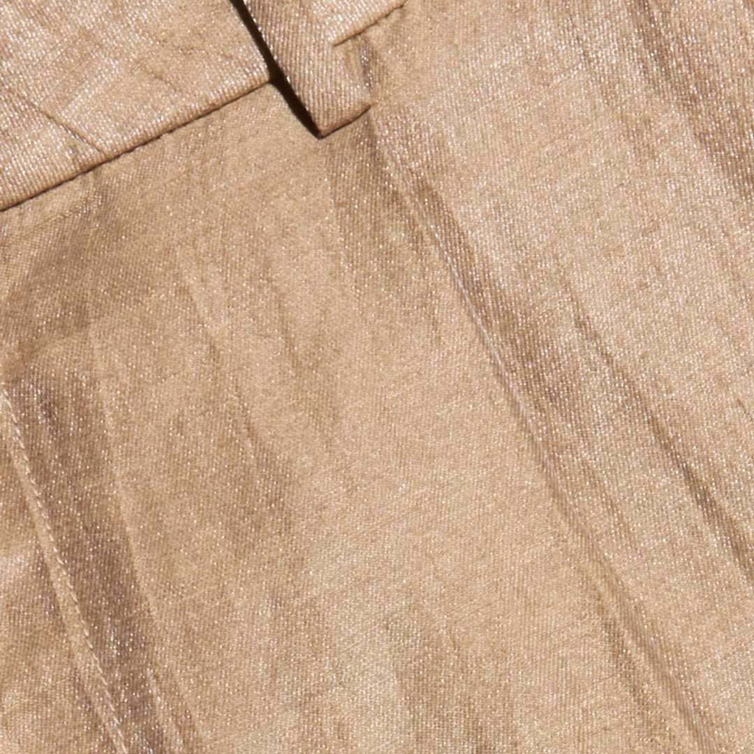 Allanah Mid Rise Trouser in Latte/Gold