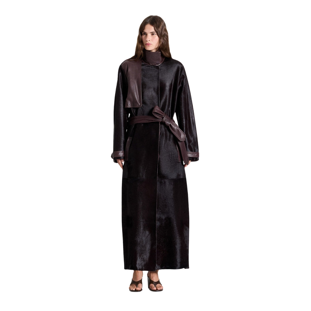 An Affair to Remember Ponyhair Coat in Wine