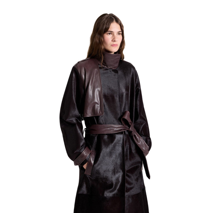 An Affair to Remember Ponyhair Coat in Wine