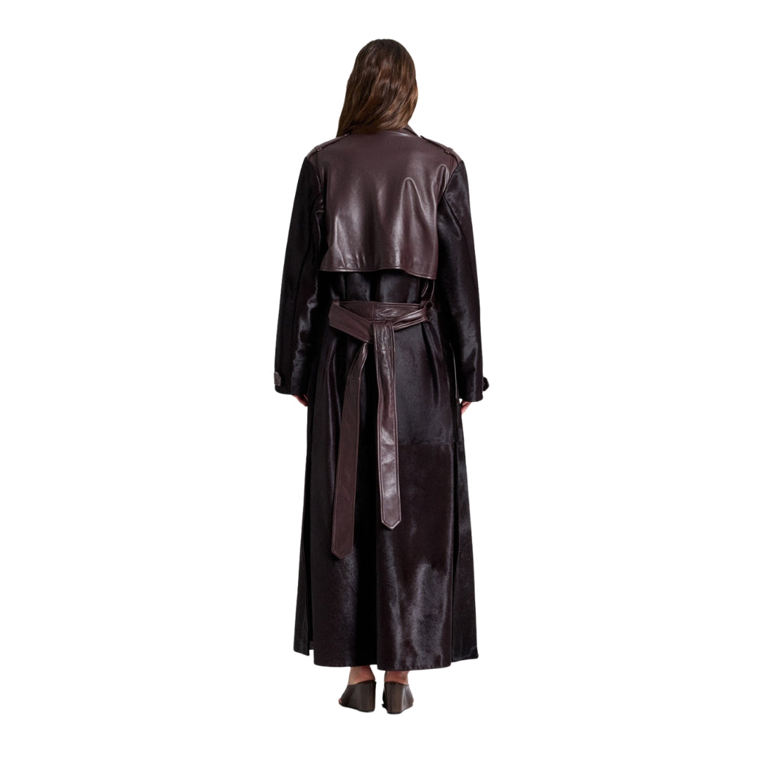 An Affair to Remember Ponyhair Coat in Wine