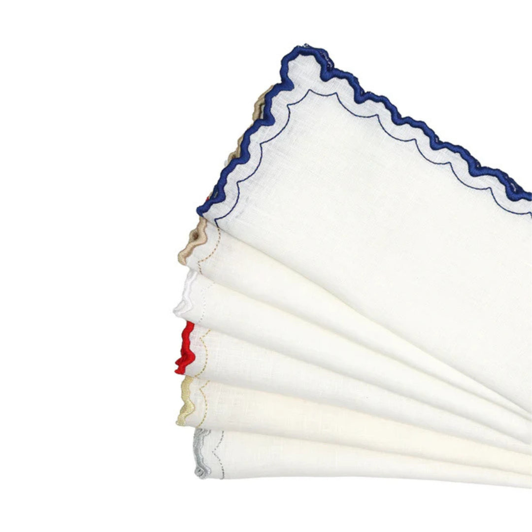 Arches Napkin - White/Red