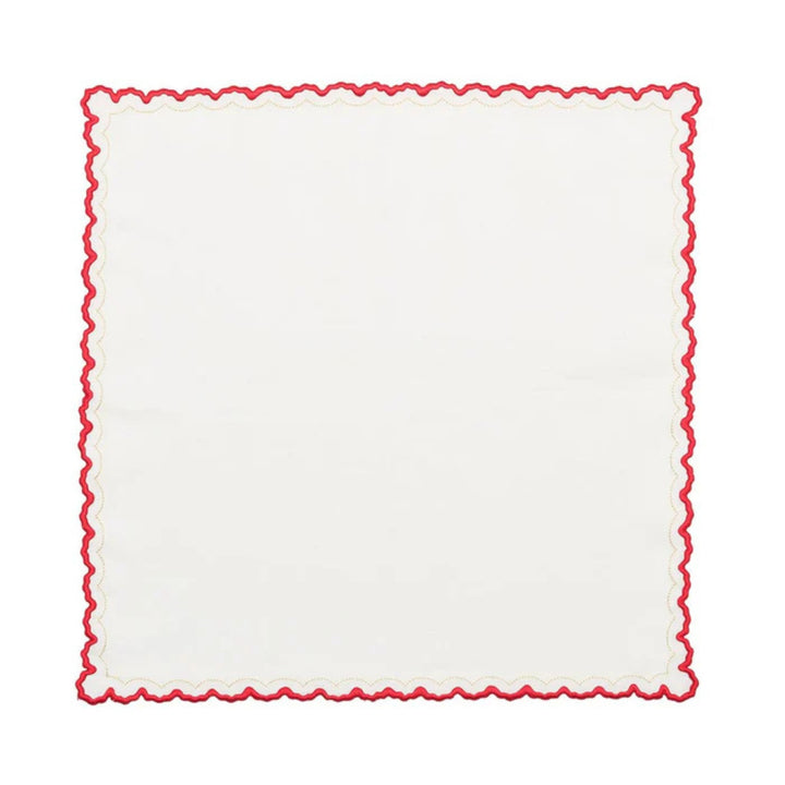 Arches Napkin - White/Red