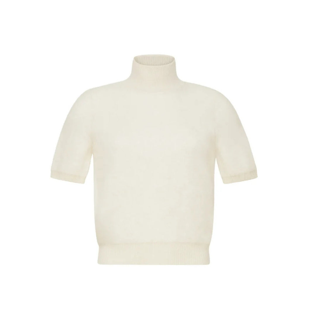 Ari Top in Brushed Cashmere in Ivory