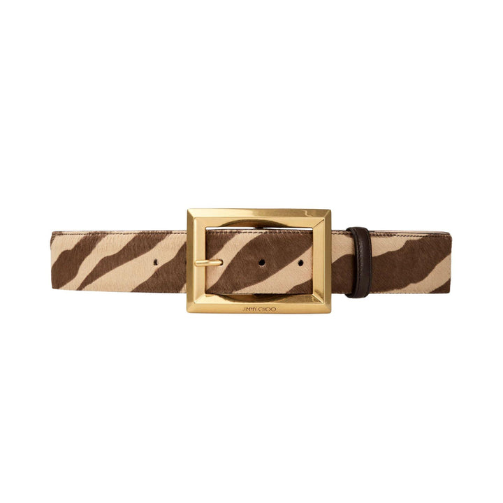 Arlie Belt in Natural Zebra Print