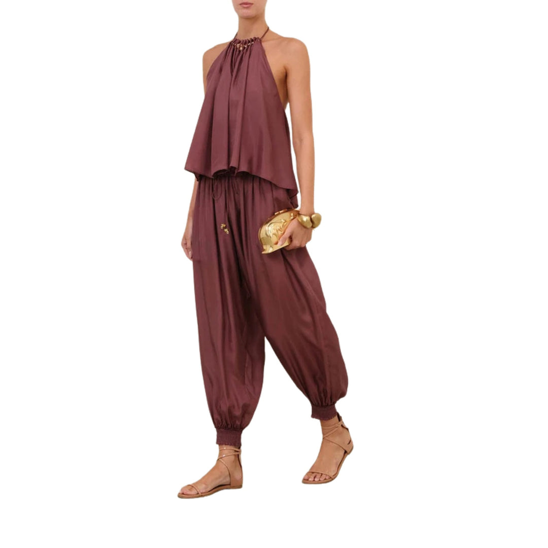 Aster Gathered Bead Cami in Musk
