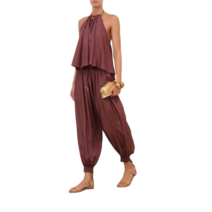 Aster Gathered Bead Cami in Musk