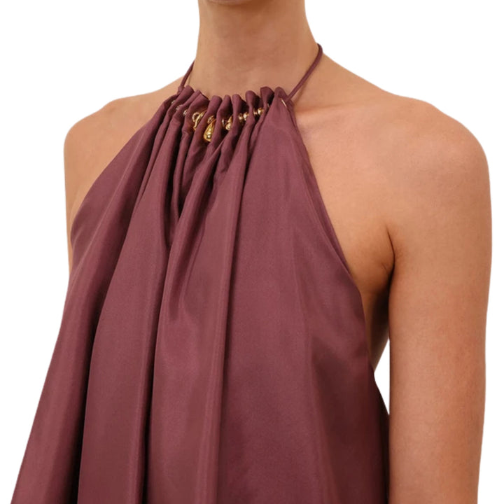 Aster Gathered Bead Cami in Musk