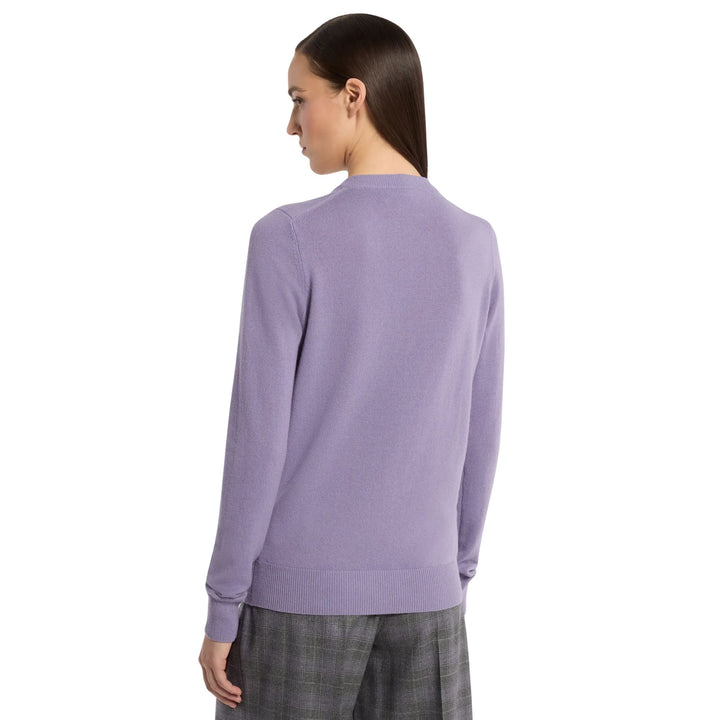 Asymmetric V Neck Pullover in Wisteria