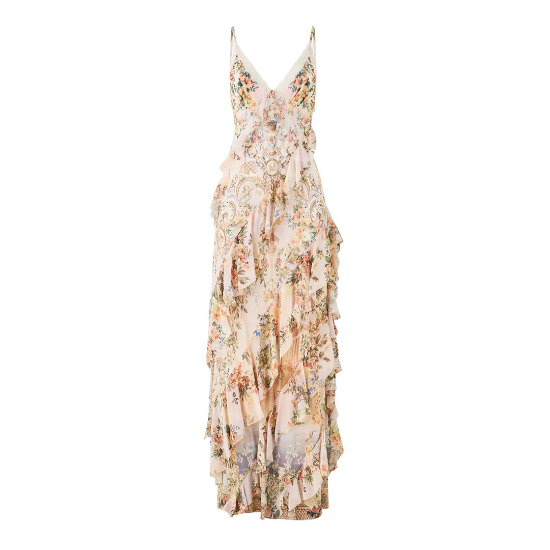 Asymmetrical Ruffle Slip Dress Gwynn's Asymmetrical Ruffle Slip Dress Gwynn's