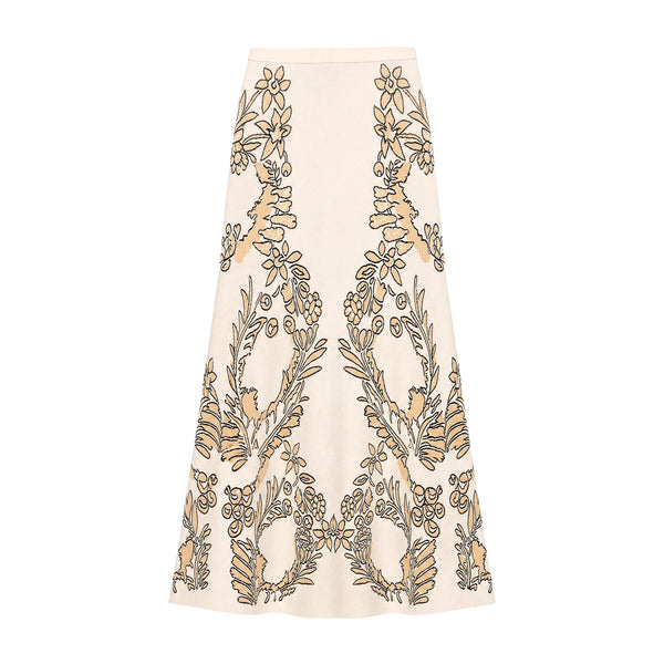 Athena Jacquard Skirt in Chamomile