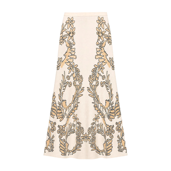 Athena Jacquard Skirt in Chamomile