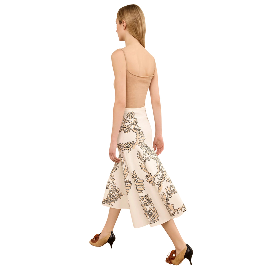 Athena Jacquard Skirt in Chamomile
