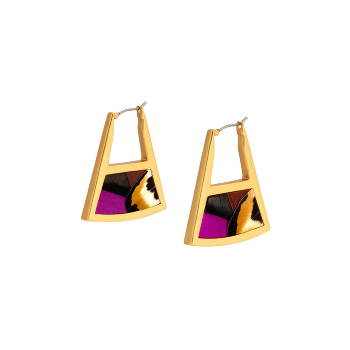 Ava Double Sided Triangle Hoop