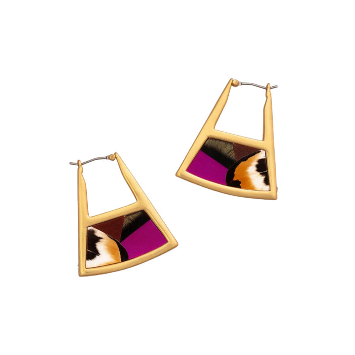Ava Double Sided Triangle Hoop
