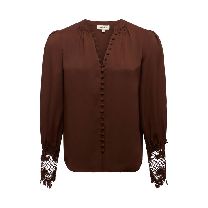 Ava Lace Cuff Blouse