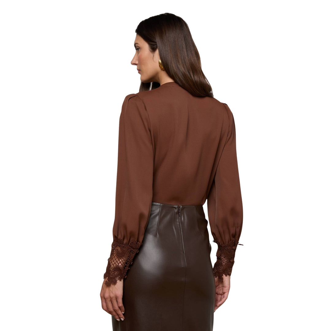 Ava Lace Cuff Blouse