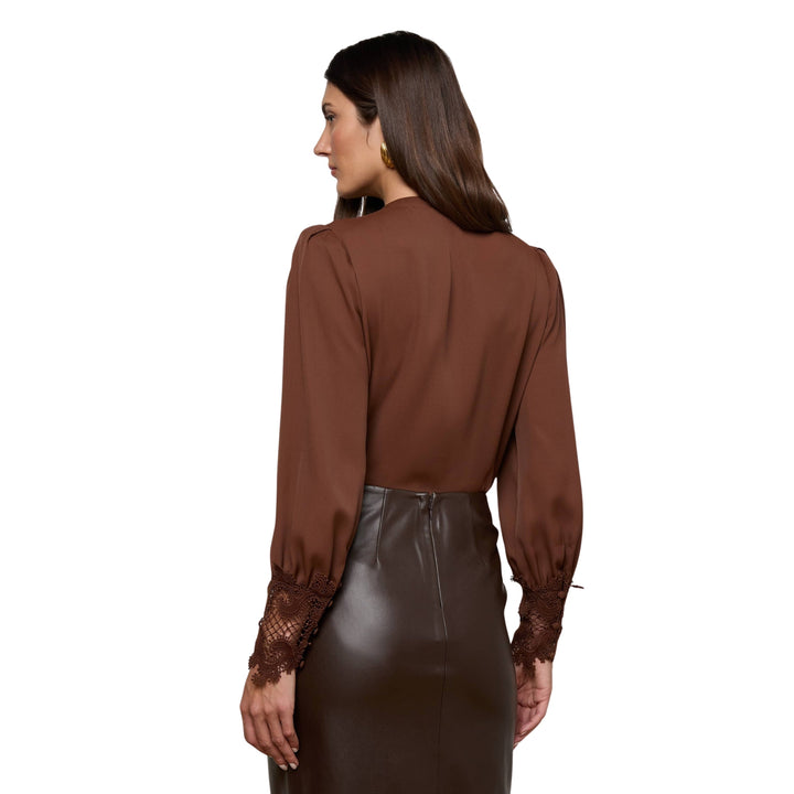 Ava Lace Cuff Blouse