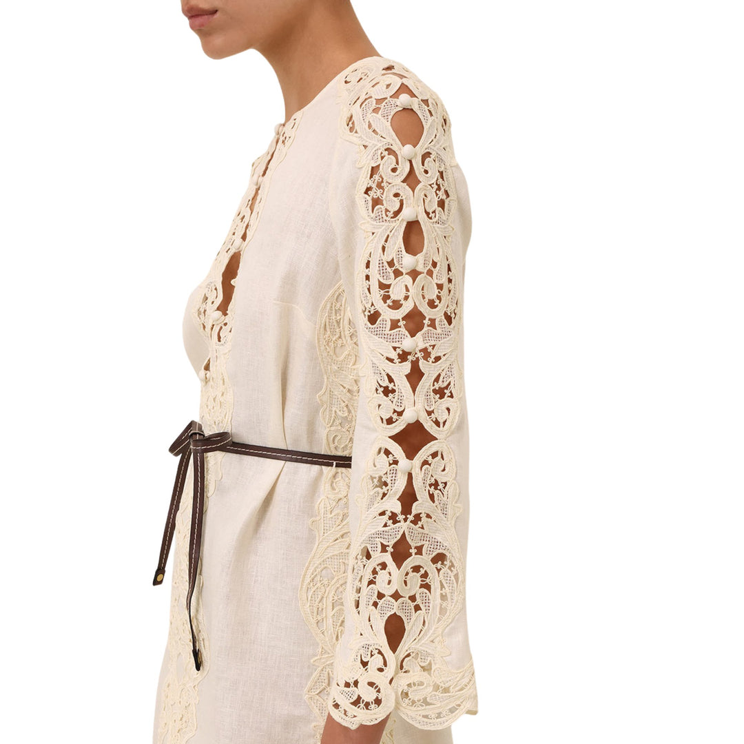 Awaken Embroidered Tunic in Cream