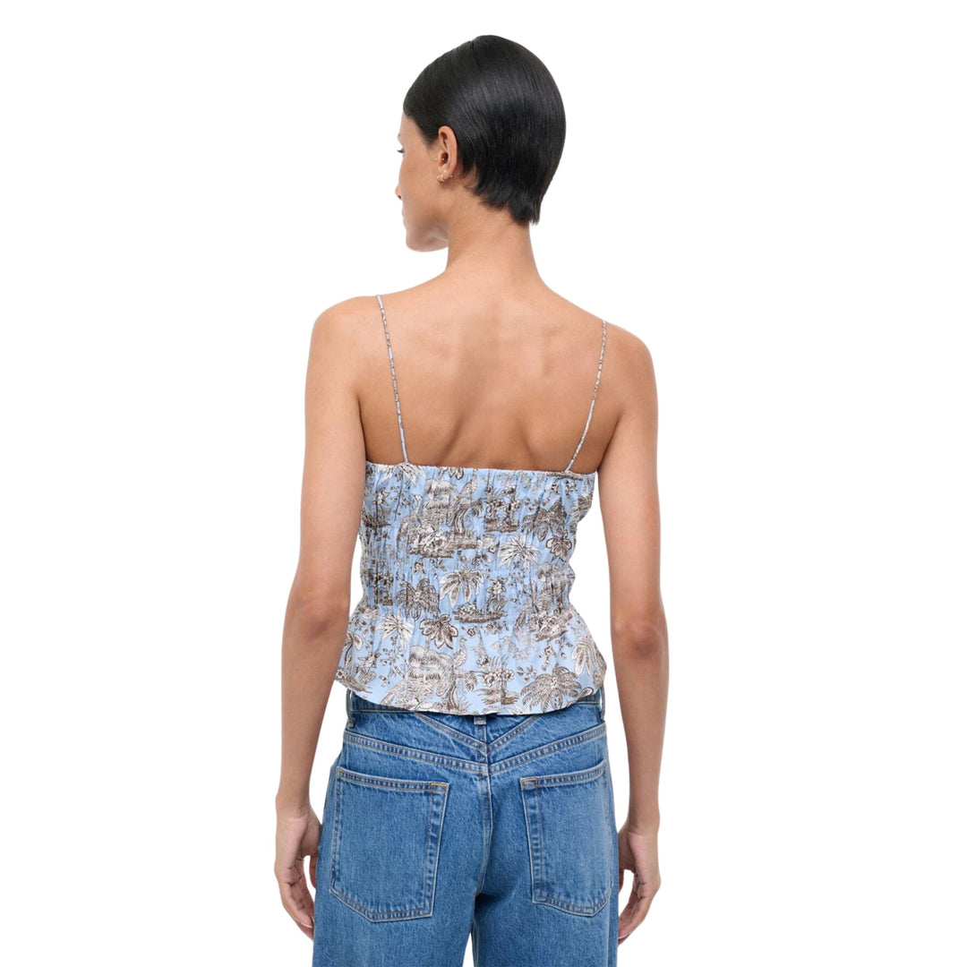 Ayla Top in Sky Toile
