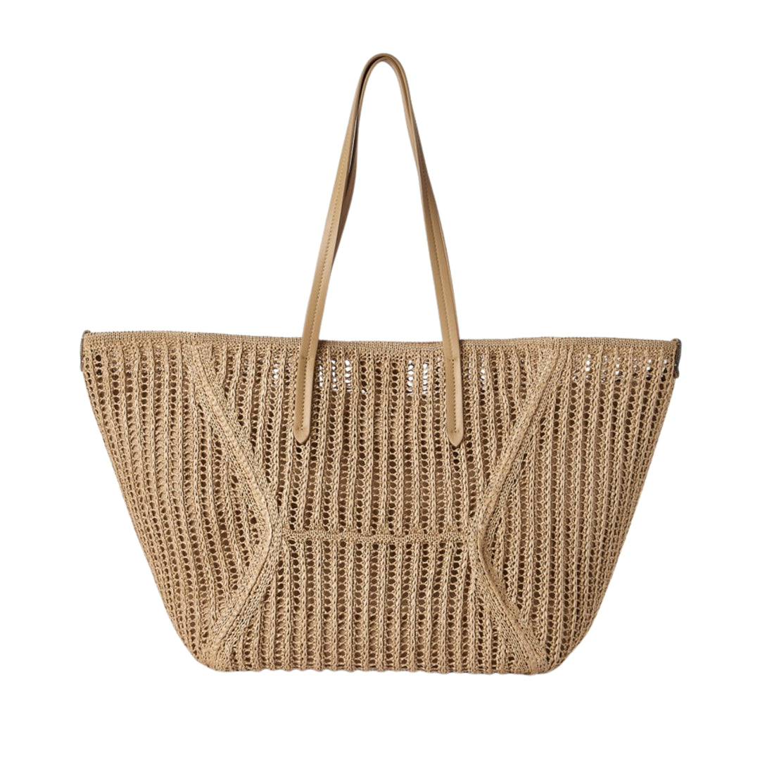 Rope Duo Raffia Medium Tote