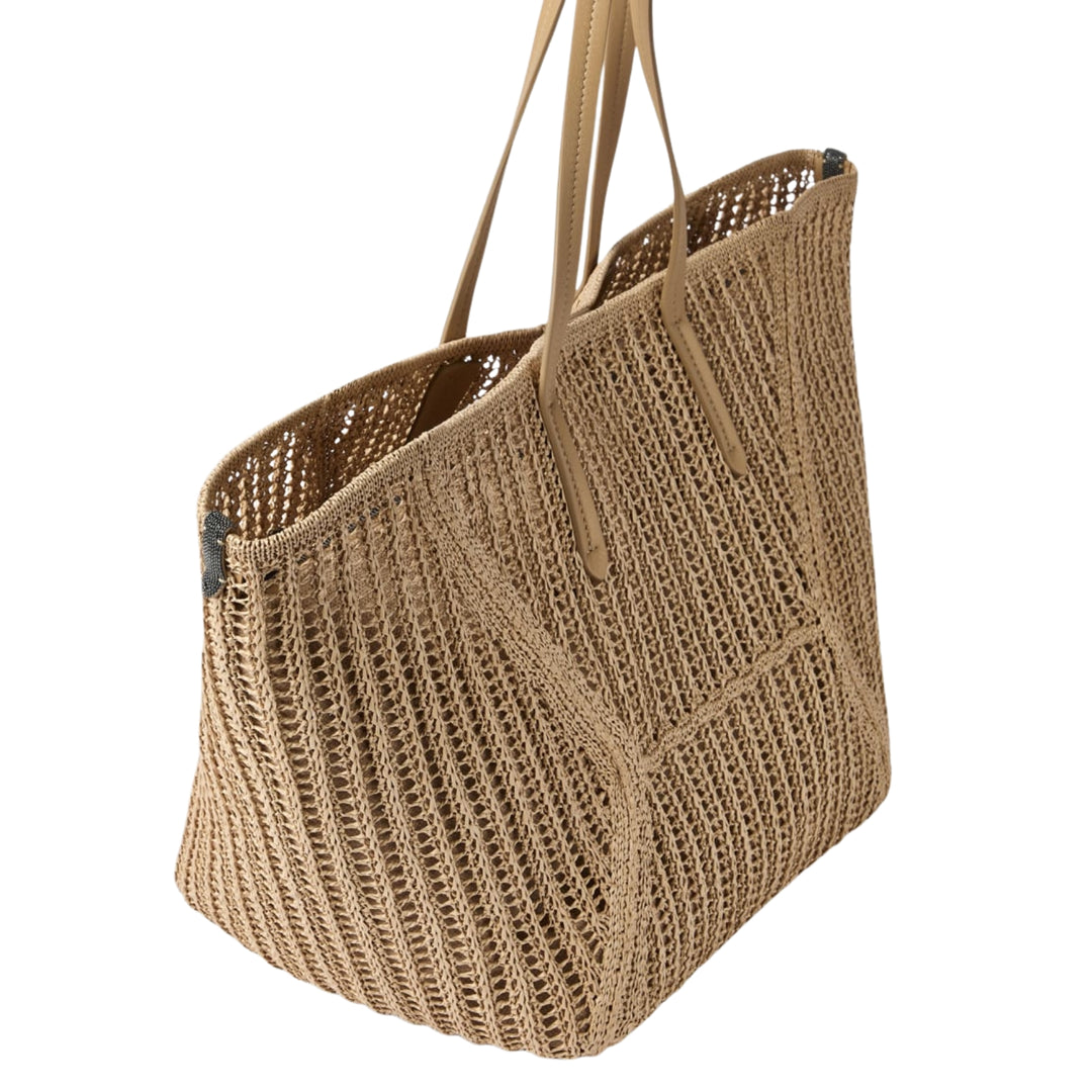 Rope Duo Raffia Medium Tote