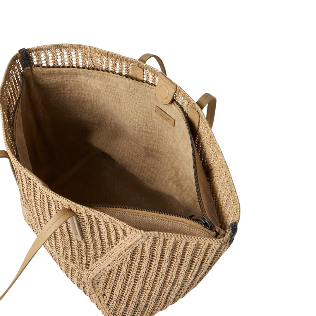 Rope Duo Raffia Medium Tote