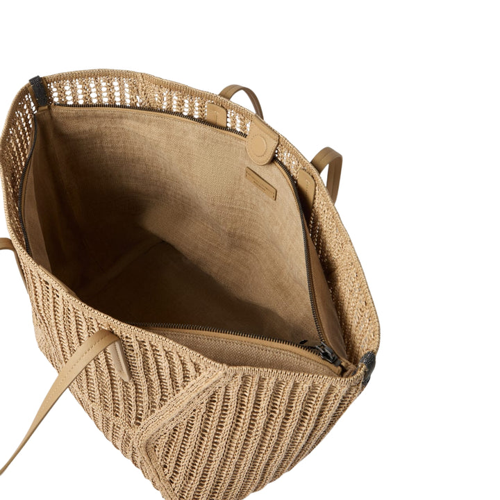 Rope Duo Raffia Medium Tote