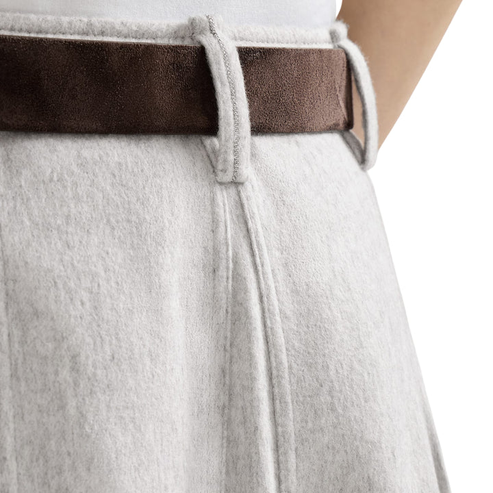 BEAVER FLANNEL FLUTE MIDI SKIRT