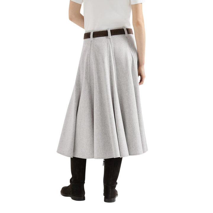 BEAVER FLANNEL FLUTE MIDI SKIRT