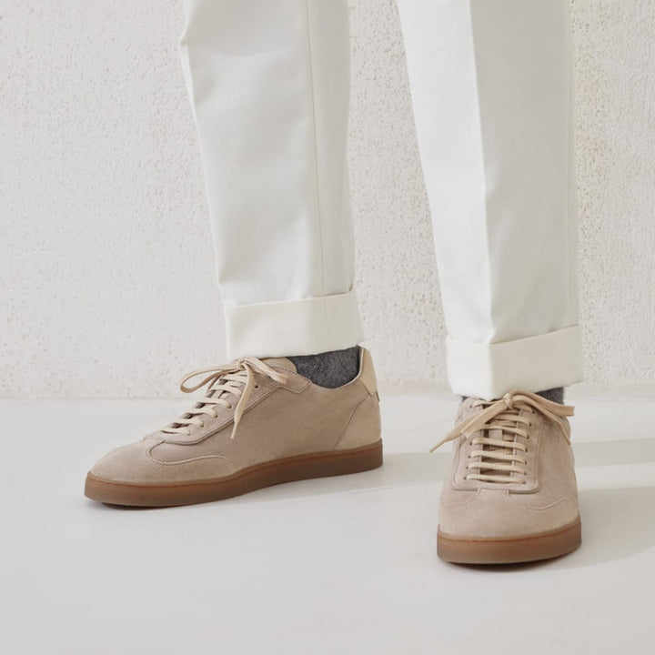 Suede Sneakers - Tan