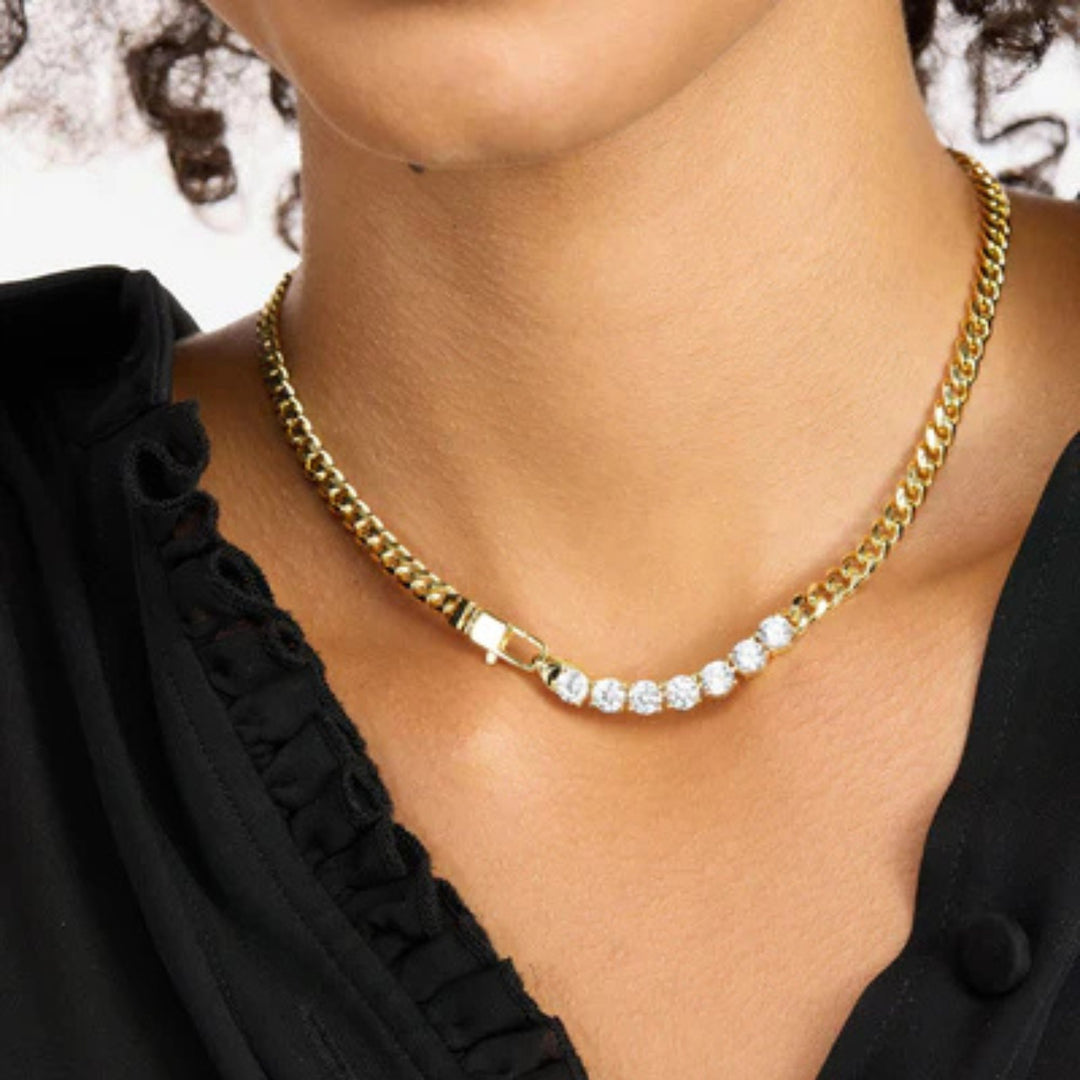 Baby Julian Loves Diamonds Necklace - Gold