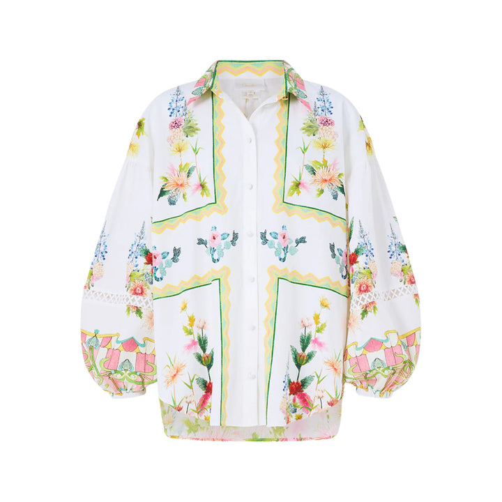 Balloon Sleeve Blouse in The Call Of Catalonia