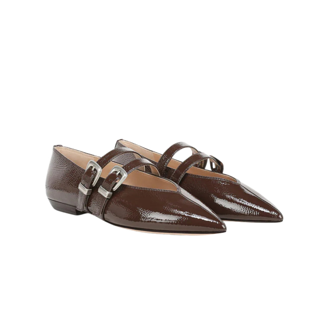 Bancroft Buckles Flat in Espresso